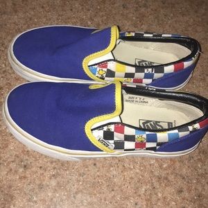 Blue Charlie Brown vans. Size 3 boys